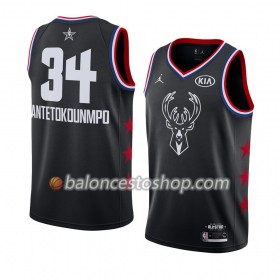 Camiseta Hombre NBA Milwaukee Bucks Giannis Antetokounmpo 34 2019 All-Star Jordan Brand Negro Swingman